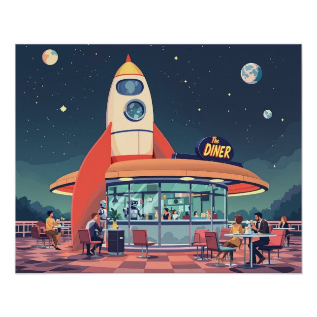 Mid-Century-Futurismus Poster (Vorderseite)