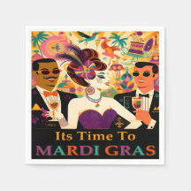 Mid Century Futuristic Mardi Gras Cocktail Party
