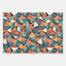 Mid-Century Geometric | Wrapping Paper Sheets Set Geschenkpapier Set