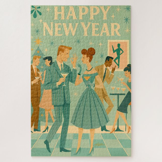 Mid Century Happy New Year The Martini Dance (Vertikal)