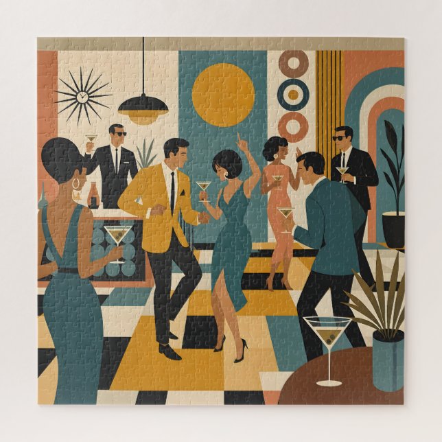 Mid Century Hip Martini Tanzparty (Vertikal)
