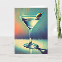 Mid Century I Love The Blues Martini Kunst