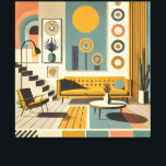 Mid Century Interior Design Desert Livingroom Leinwanddruck<br><div class="desc">Welcome to my Mid Century Fantasy World! Designs in this store are born of growing up in a Mid Century home complete with Martini loving parents. Break out the cocktails. Merging fact with fantasy within Mid Century Modern, Jazz, Retro Futuristic, Atomic and Space Age Designs.</div>