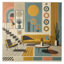 Mid Century Interior Design Dessert Livingroom