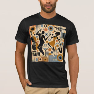 Mid Century Jazz Age Minimalistische Kunst Martini T-Shirt