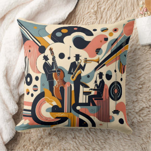 Mid-Century-Jazz-Age-Psychedelic-Trio Kissen