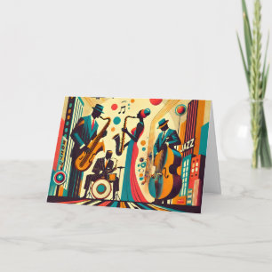 Mid Century Jazz Age Quartett Karte