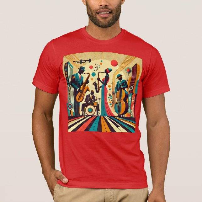 Mid Century Jazz Age Quartett T-Shirt (Vorderseite)