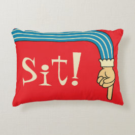 Mid- Century Jazzy Pointing Hand/Finger Manicule Dekokissen