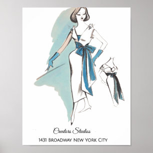 Mid-Century Ladys Fashion der 1960er Jahre Poster