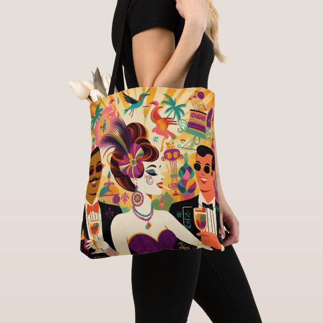 Mid Century Mardi Gras Cocktail Party Tasche (Von Nahem)