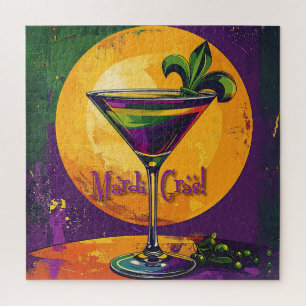 Mid Century Mardi Gras Sonnenuntergang Fleur De Li