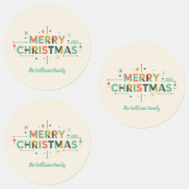 Mid-Century Merry Christmas – Retro Style Etiketten