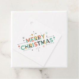 Mid-Century Merry Christmas – Retro Style Geschenkanhänger