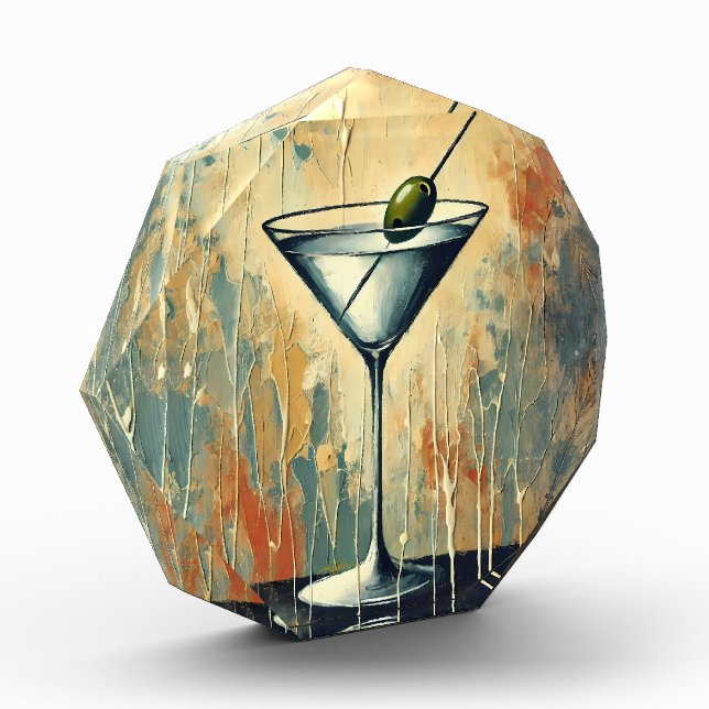 Mid Century Mixed Media Martini Art Fotoblock (Links)