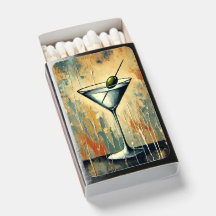 Mid Century Mixed Media Martini Kunst 