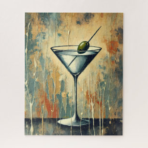 Mid Century Mixed Media Martini Kunst