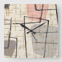 Mid Century Modern Abstract Acrylic Wall Clock