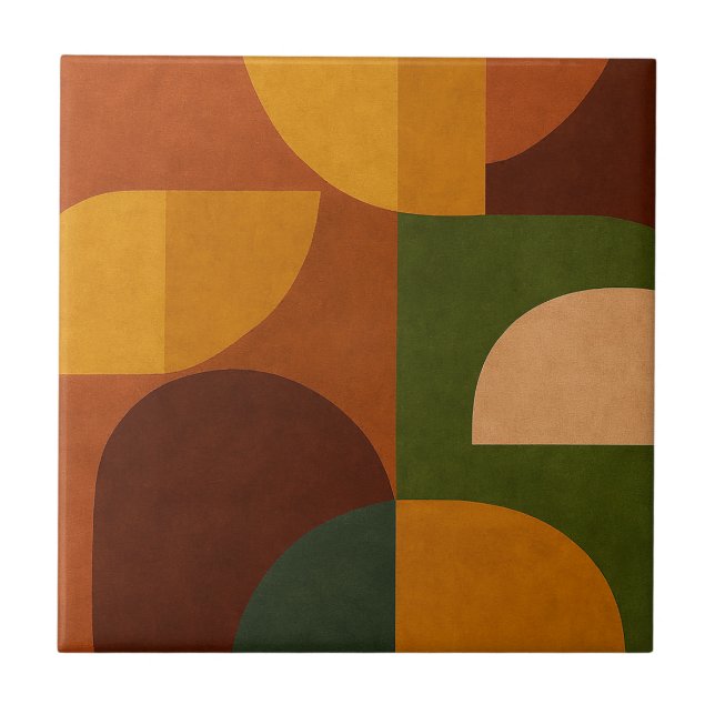 Mid-Century Modern Abstract Composition Fliese (Vorderseite)