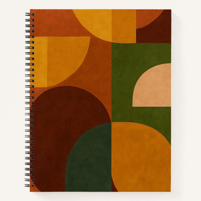 Mid-Century Modern Abstract Composition Notizbuch (Vorderseite)