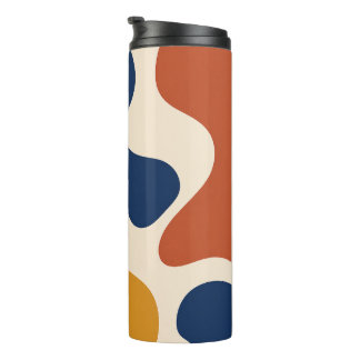Mid-Century Modern Abstrakt Organische Formen Quad Thermosbecher