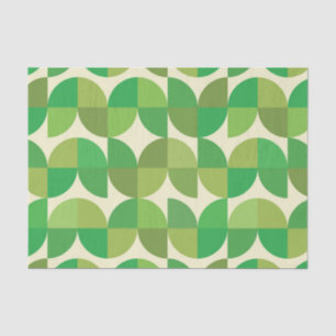 Mid Century Modern Abstrakte Grüne Formen Seidenpapier