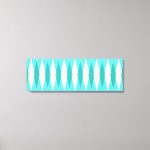Mid Century Modern Argyle auf Spannrahmenleinwand Leinwanddruck