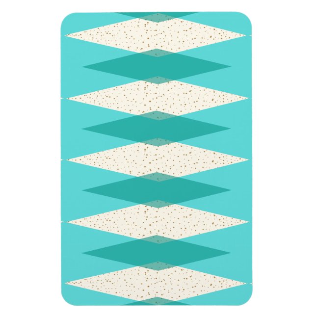 Mid Century Modern Argyle Flexibler Magnet (Vertikal)