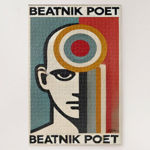 Mid Century Modern Art Beatnik-Dichter