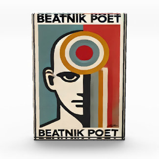 Mid Century Modern Art Beatnik Poet Fotoblock