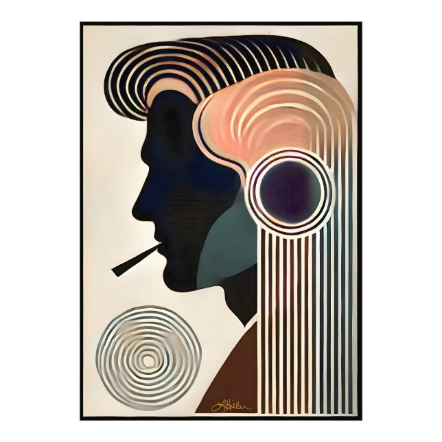 Mid Century Modern Art Contemplation Fotodruck (Vorne)