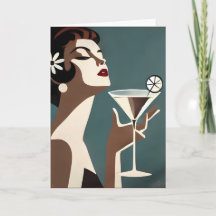 Mid Century Modern Art Die Martini-Diva