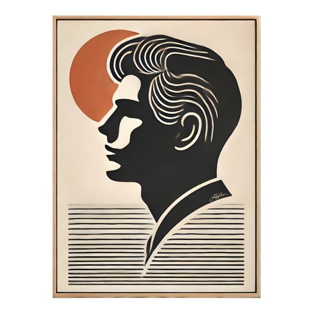 Mid Century Modern Art He Follows The Sun Fotodruck (Vorne)