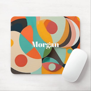 Mid Century Modern Art Name oder Monogramm Geometr Mousepad