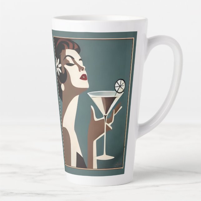 Mid Century Modern Art The Martini DIva Milchtasse (Rechts)