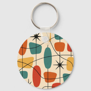 Mid Century Modern Atomic Abstrakt Schlüsselanhänger