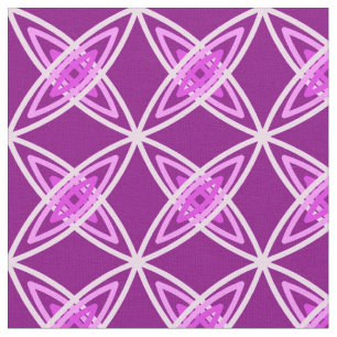 Mid Century Modern Atomic Druck - Amethyst Purpur Stoff