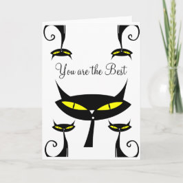 Mid Century Modern Atomic Katze Du Bist Die Beste Karte