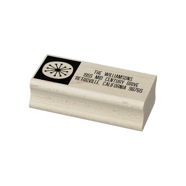 Mid Century Modern Atomic Retro Minimal Gummistempel (Stempel)