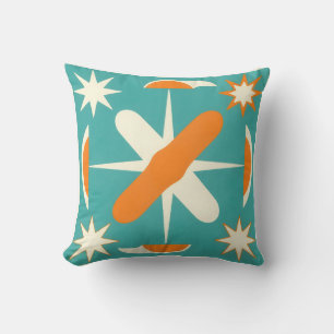 Mid Century Modern Atomic Starburst Kissen