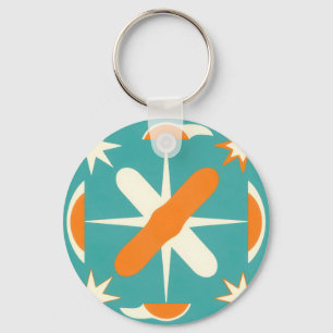 Mid Century Modern Atomic Starburst Schlüsselanhänger