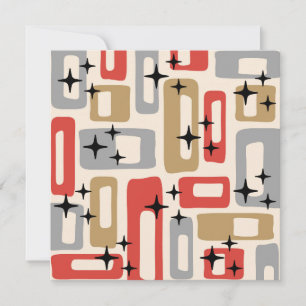 Mid Century Modern Atomic Weihnachten Einladung