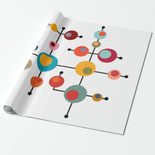 Mid-Century-Modern-Blasen Geschenkpapier