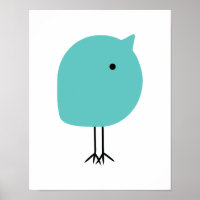 Mid Century Modern Chick Baby Kinderzimmer Art Pos