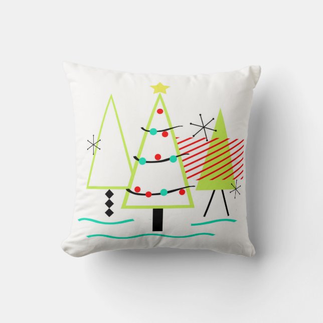 MID CENTURY MODERN CHRISTMAS TRETRO KISSEN (Vorderseite)