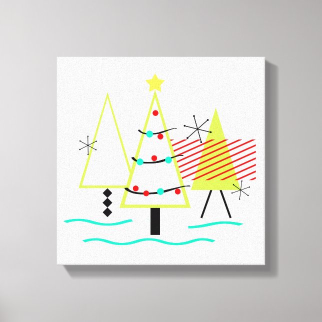 MID CENTURY MODERN CHRISTMAS TRETRO LEINWANDDRUCK (Vorderseite)