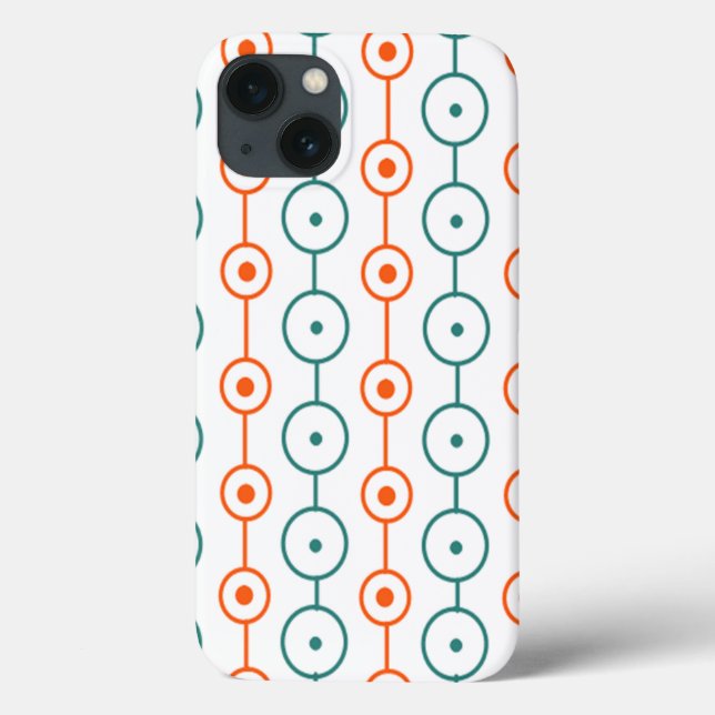 Mid-Century Modern Circle Strings Case-Mate iPhone Hülle (Rückseite)
