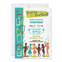 Mid-Century Modern Cocktails Verlobungsfeier