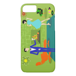 Mid Century Modern Couple iPhone 7 Fall Case-Mate iPhone Hülle