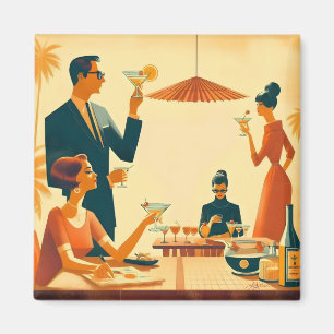 Mid Century Modern Der Martini Cocktail Kritiker Magnet
